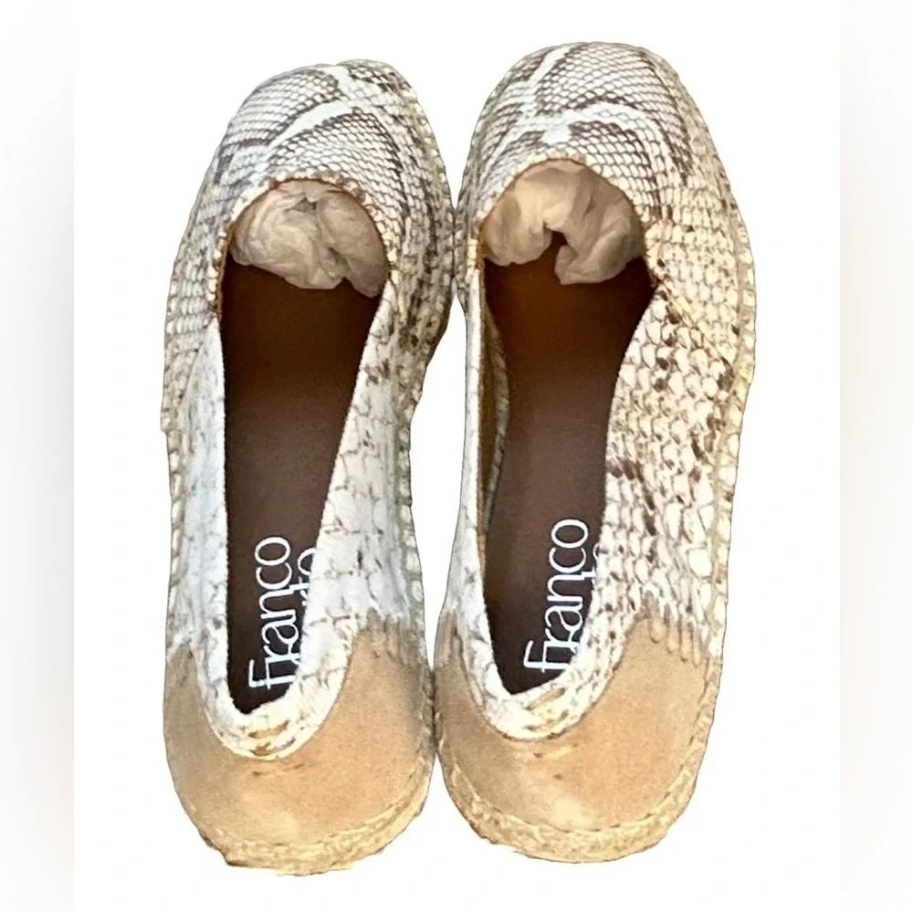 NIB Franco Sarto Slip-On Kenna Espadrilles in Natural, Size 7M